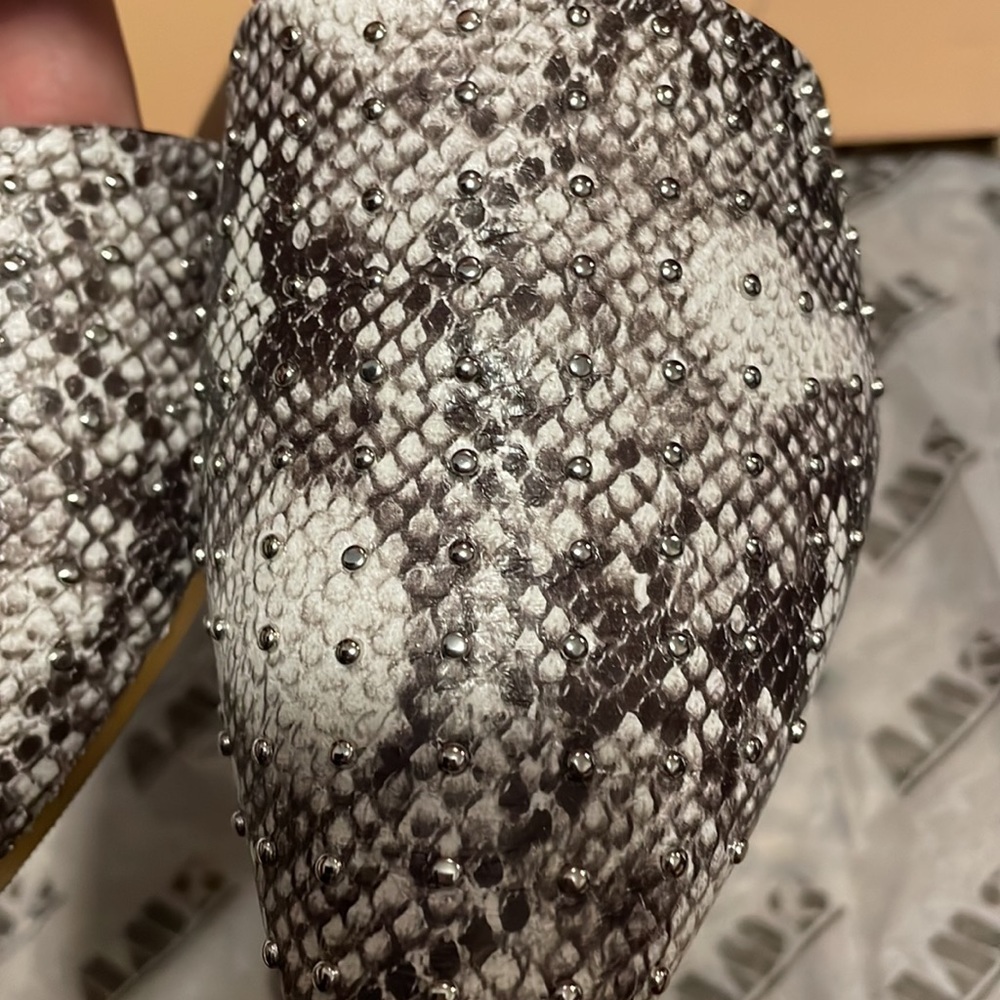 ams Isabella snakeskin studded mules - Picture 6 of 11